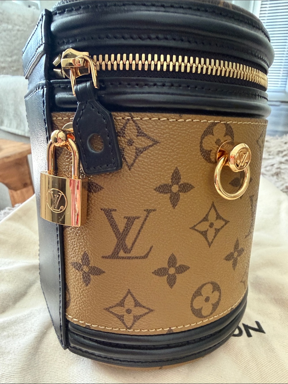 Louis Vuitton Tan Monogram Cannes Vanity Bag with Black Trim‼️READ DESCRIPTION‼️ - Picture 8 of 15
